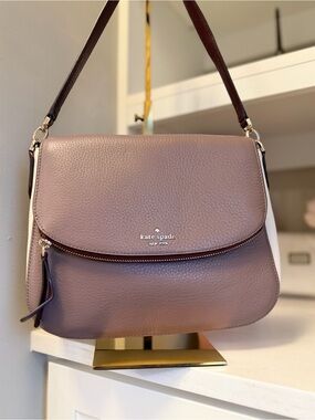 kate spade gorgeous leather color block zipper flap crossbody saddle Bag